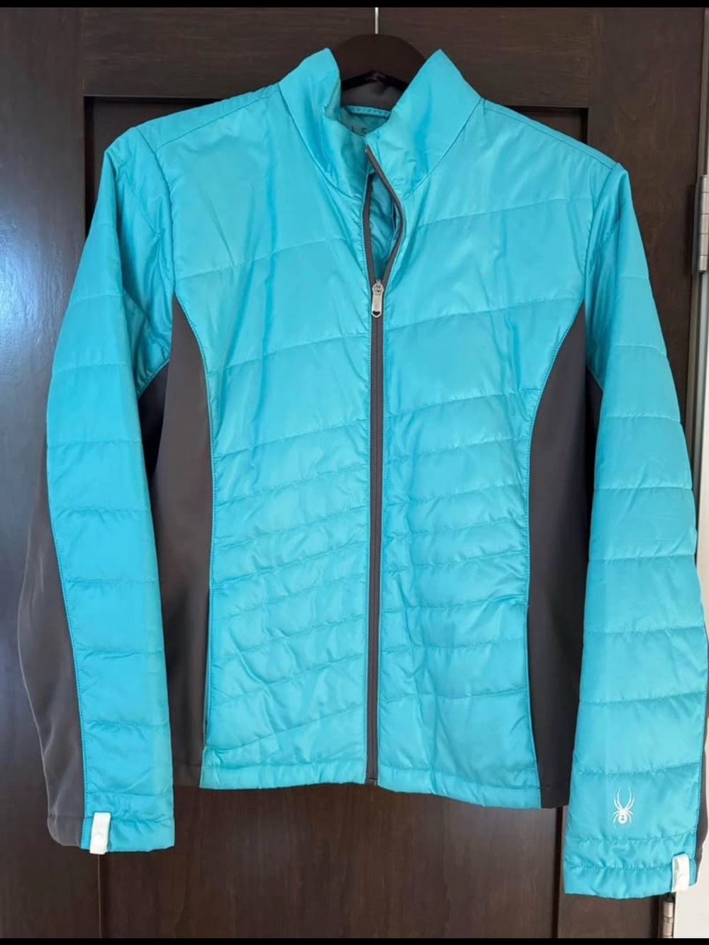 Spyder Lightweight Turquoise Quilted Jacket with Side Panels